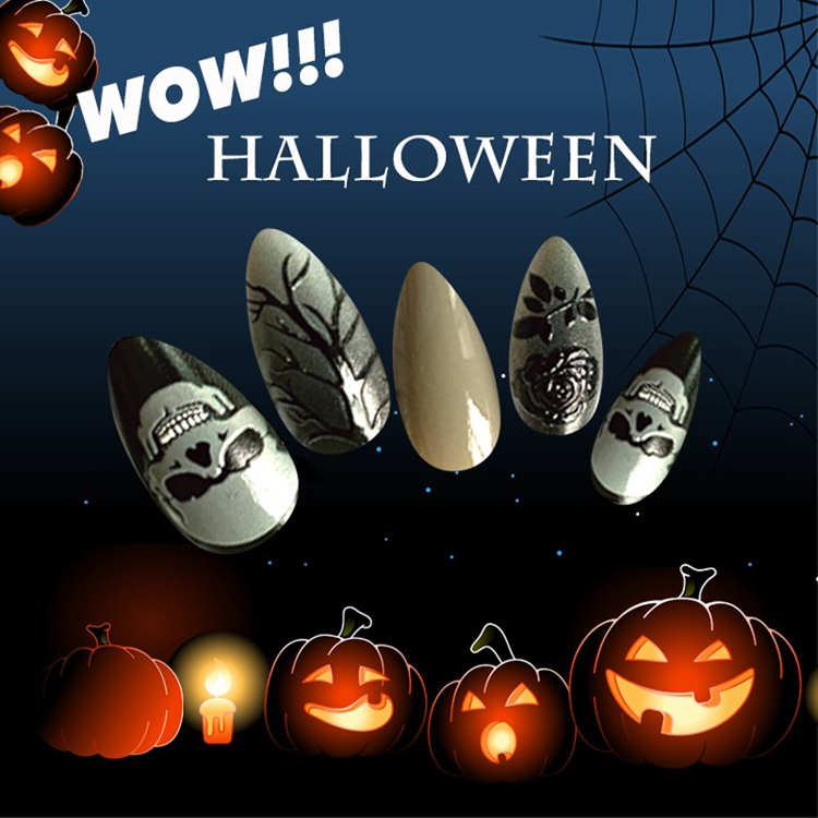 Quality Newair Halloween Nail Stiletto False 24PCS Nail Tips