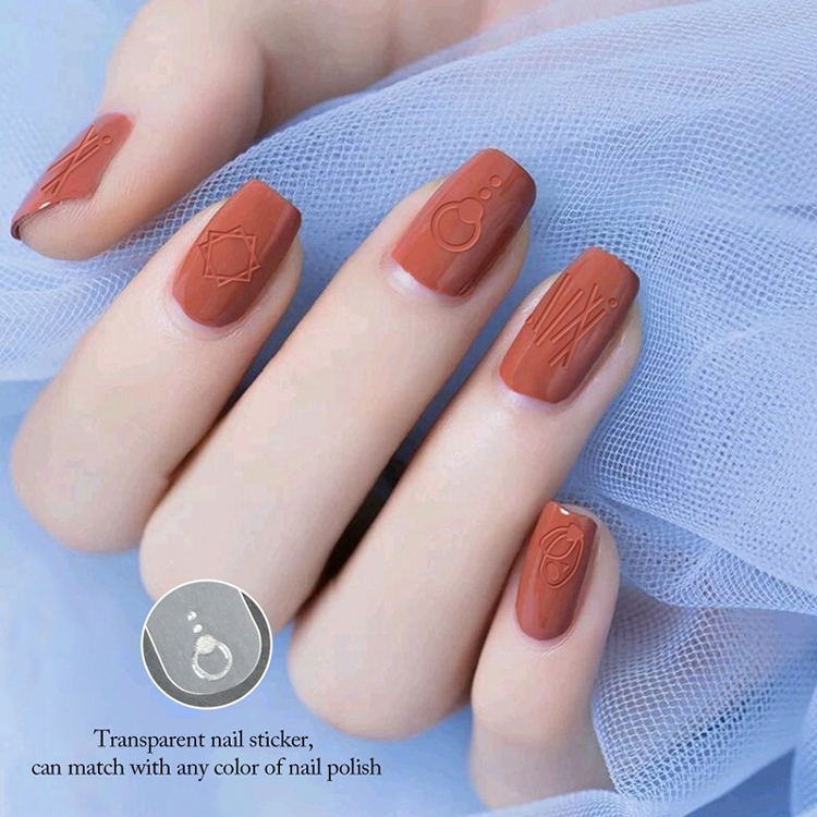 New Popular Nail Art Embossed Adhesive Decorative Flower 3D Nail Sticker For Girl