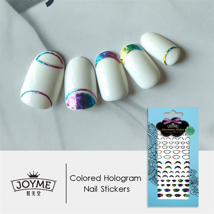 DIY Colored Nail Sticker-french