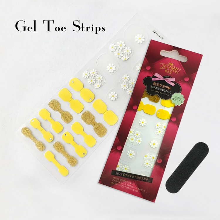 Gel Toe Strip Manufacturer For Nail Sticker Yellow With White