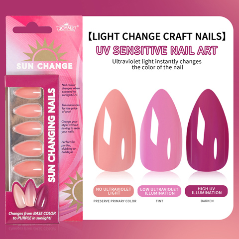 Sun Change Color Stiletto Nail Tips