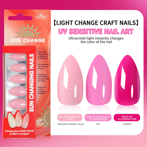 Sun Change Color Stiletto Nail Tips