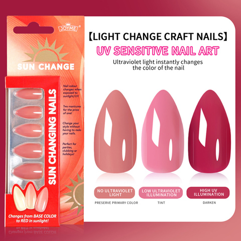 Sun Change Color Stiletto Nail Tips